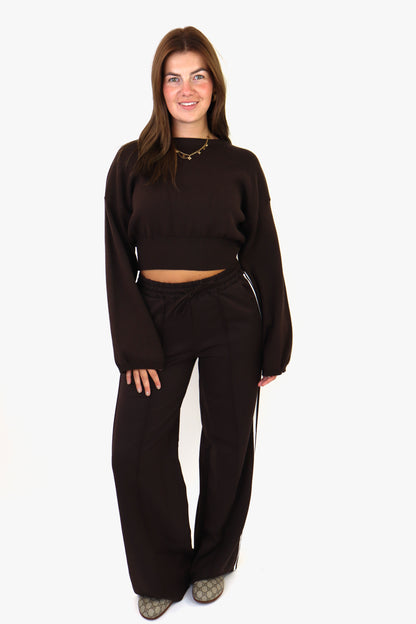Laure Striped Pants Brown