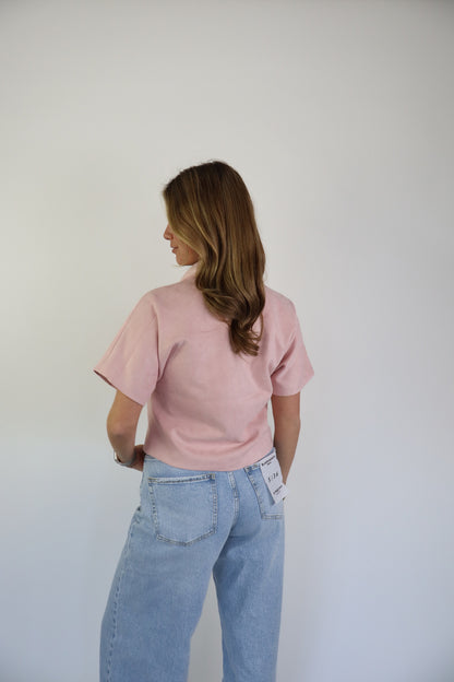 Nummer 10 Noortje Suede Top Pink
