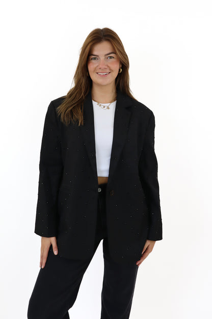 Ambika Glitter Blazer Black
