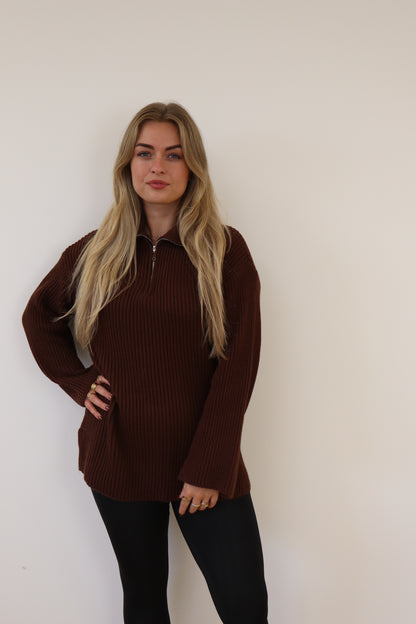 Zip Sweater Danielle Brown