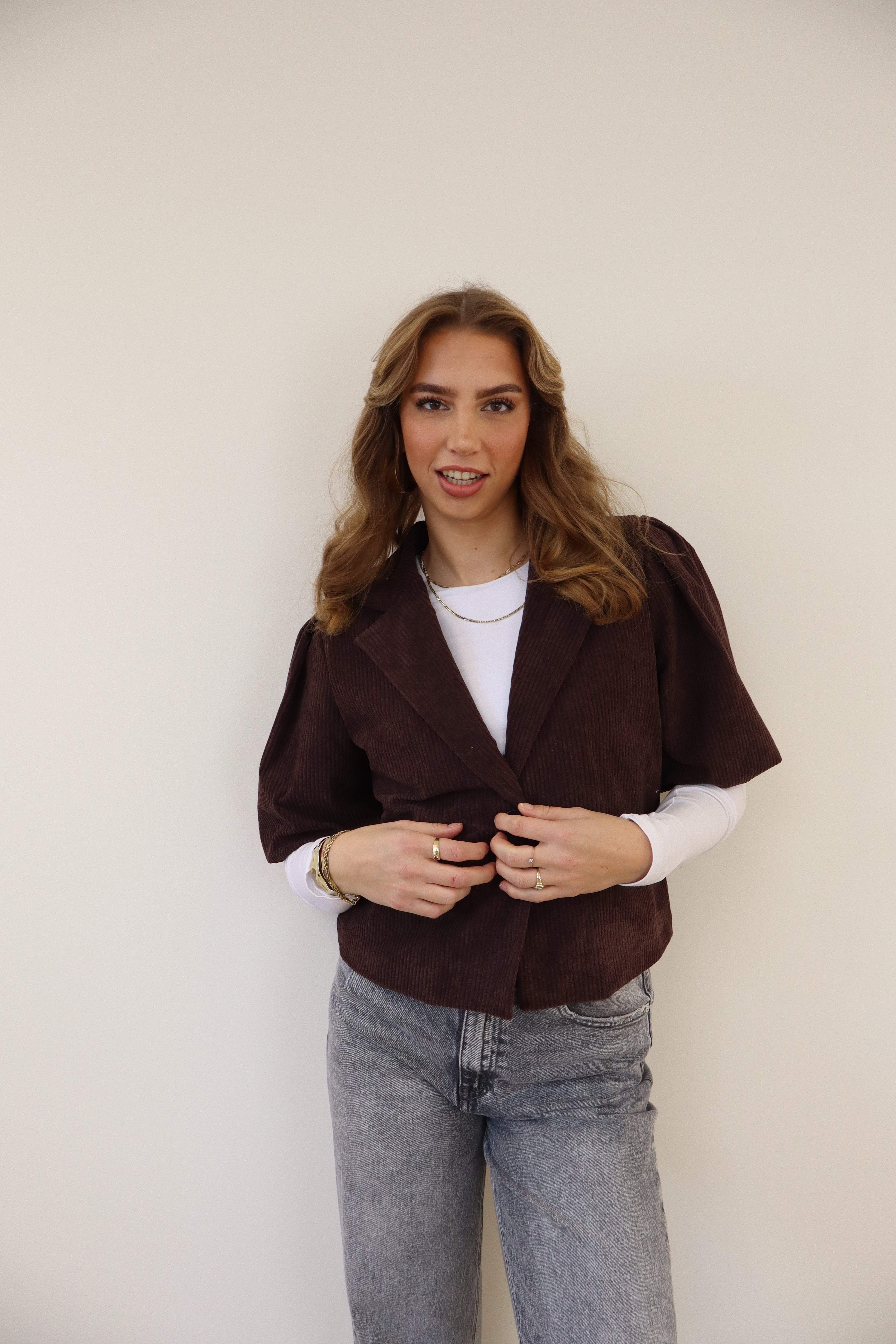Mila Blazer Brown