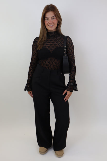 Bowie Wide Leg Pantalon | Black