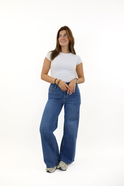 Dark Denim Wide Leg Jeans RD3266