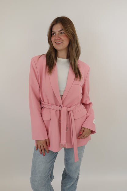 Ambika Belted Blazer Licht Roze