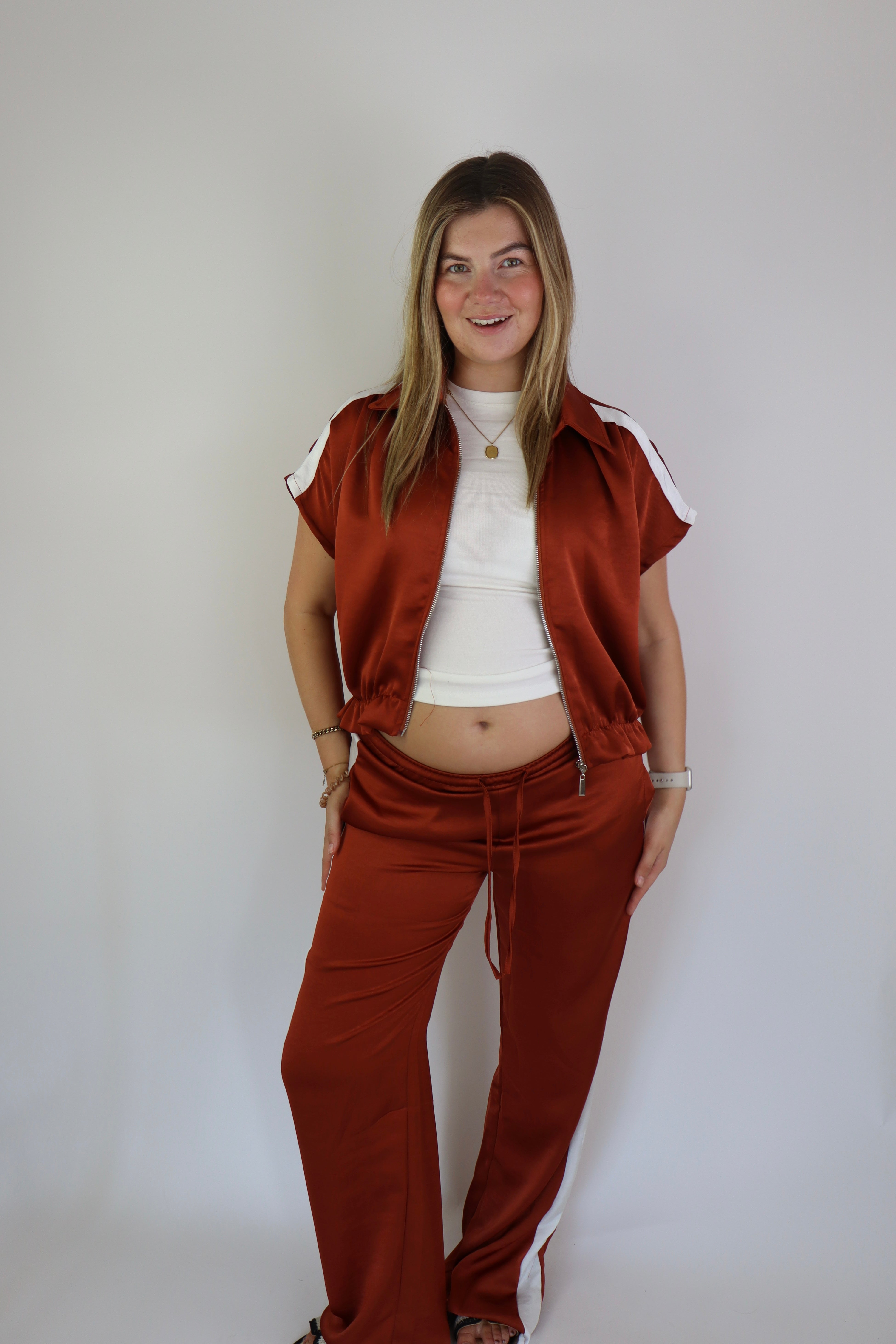 Caitlin Satijnen Broek Roest