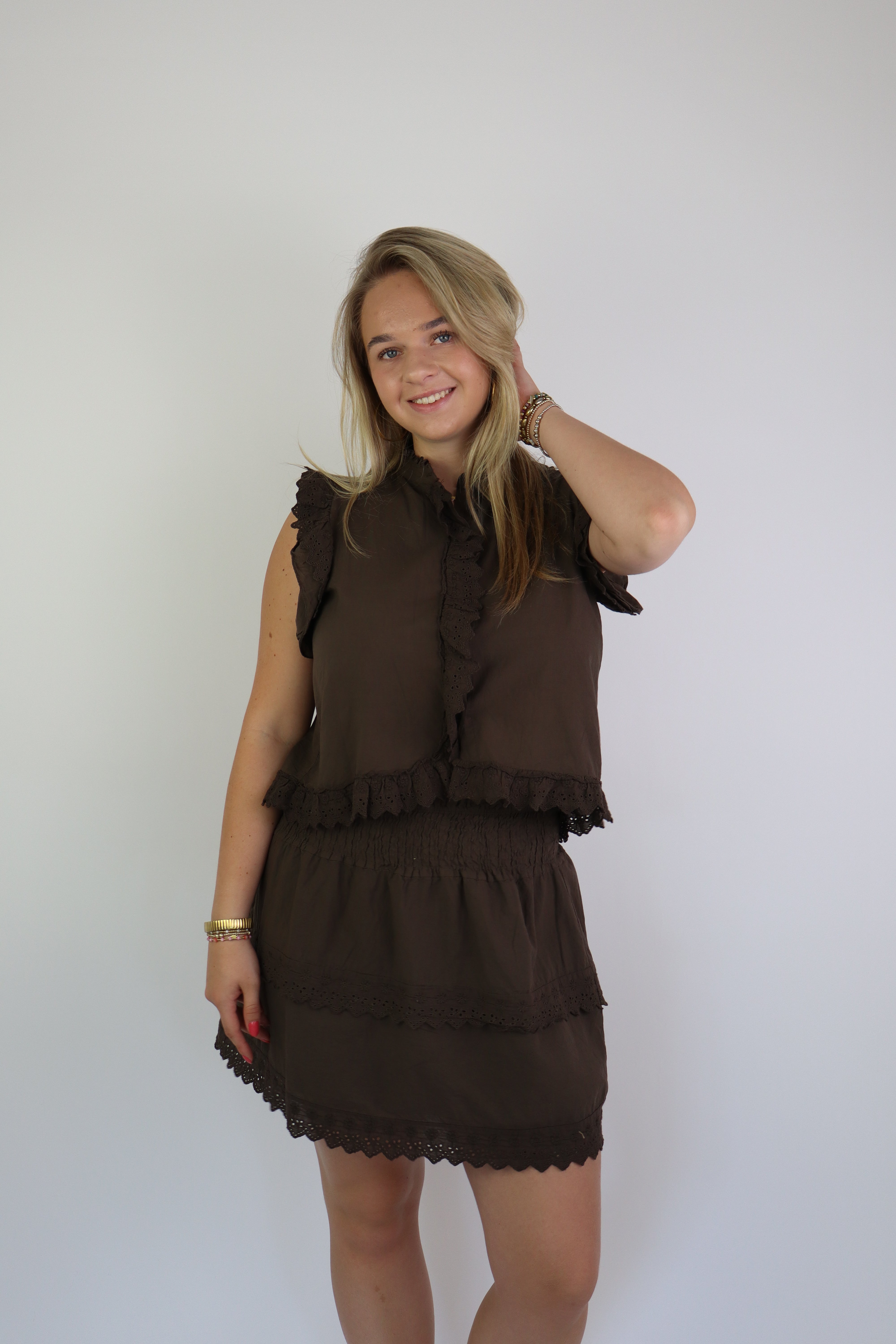 Lena Two Piece Set Brown