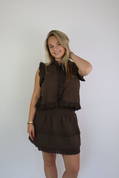 Lena Two Piece Set Brown