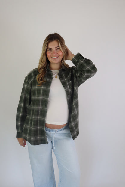 Ruitjes Blouse Ambika Groen