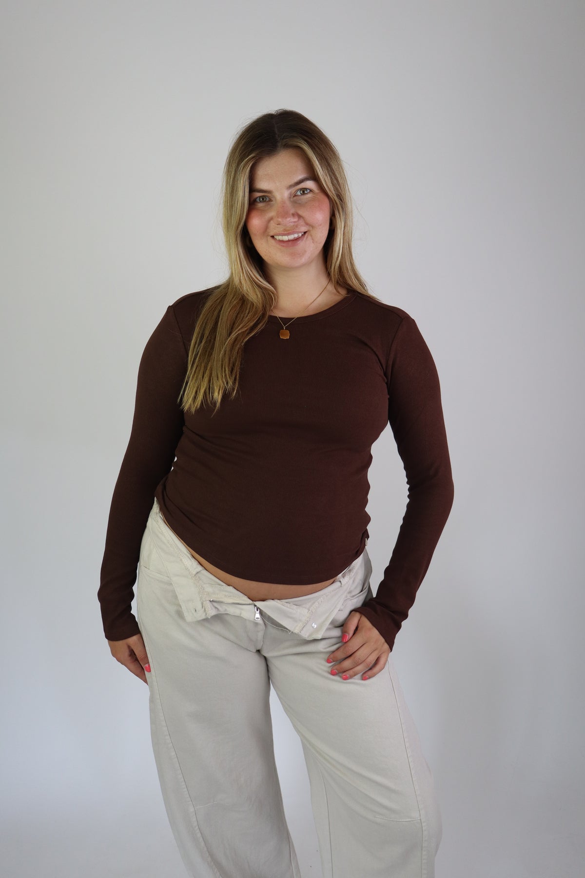 Ambika Long Sleeve Top Brown