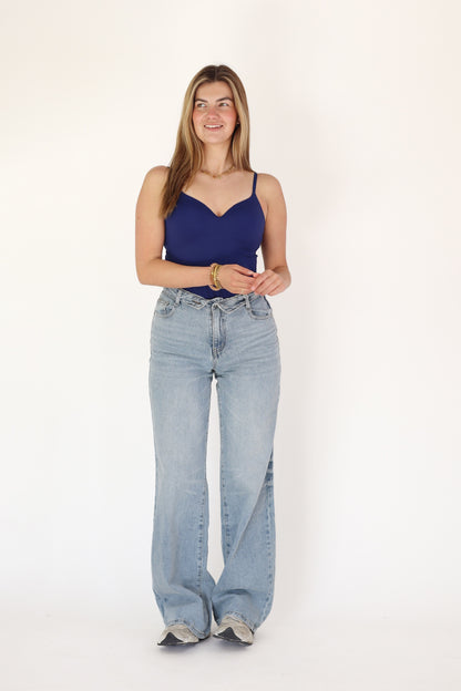 Lajoly Wide Leg Denim Jeans WH0132-1