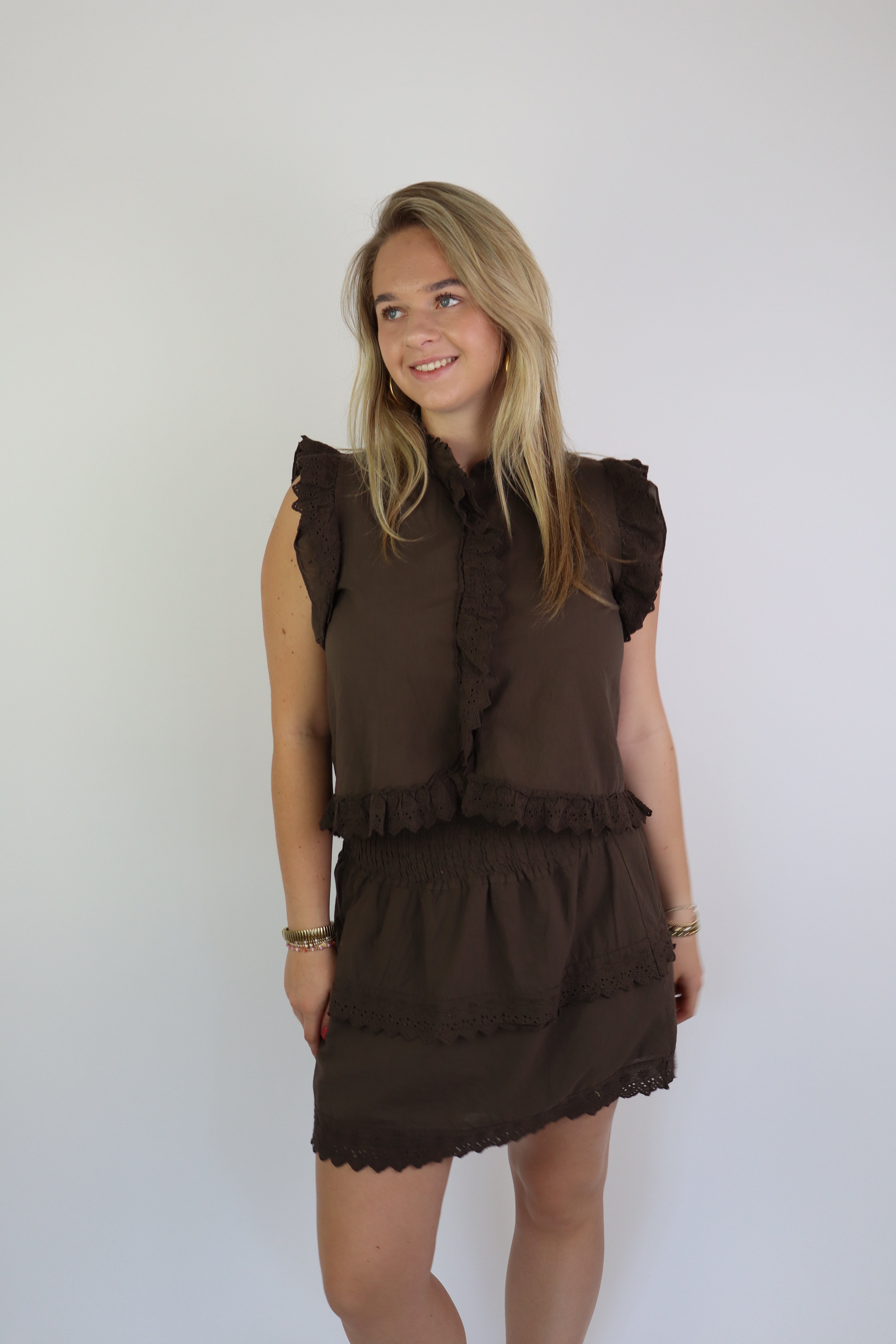 Lena Two Piece Set Brown