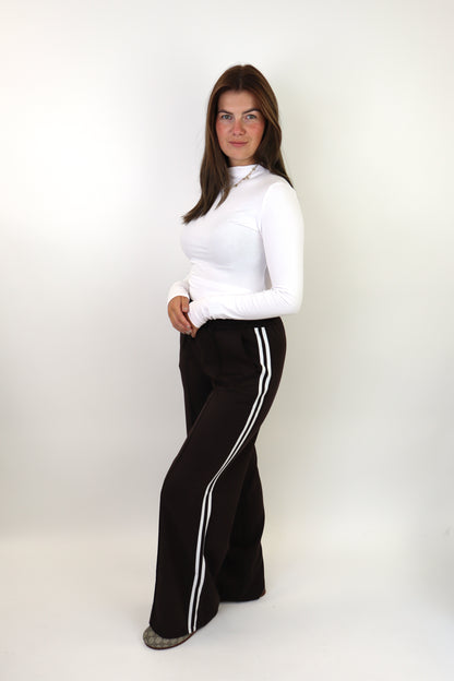 Laure Striped Pants Brown