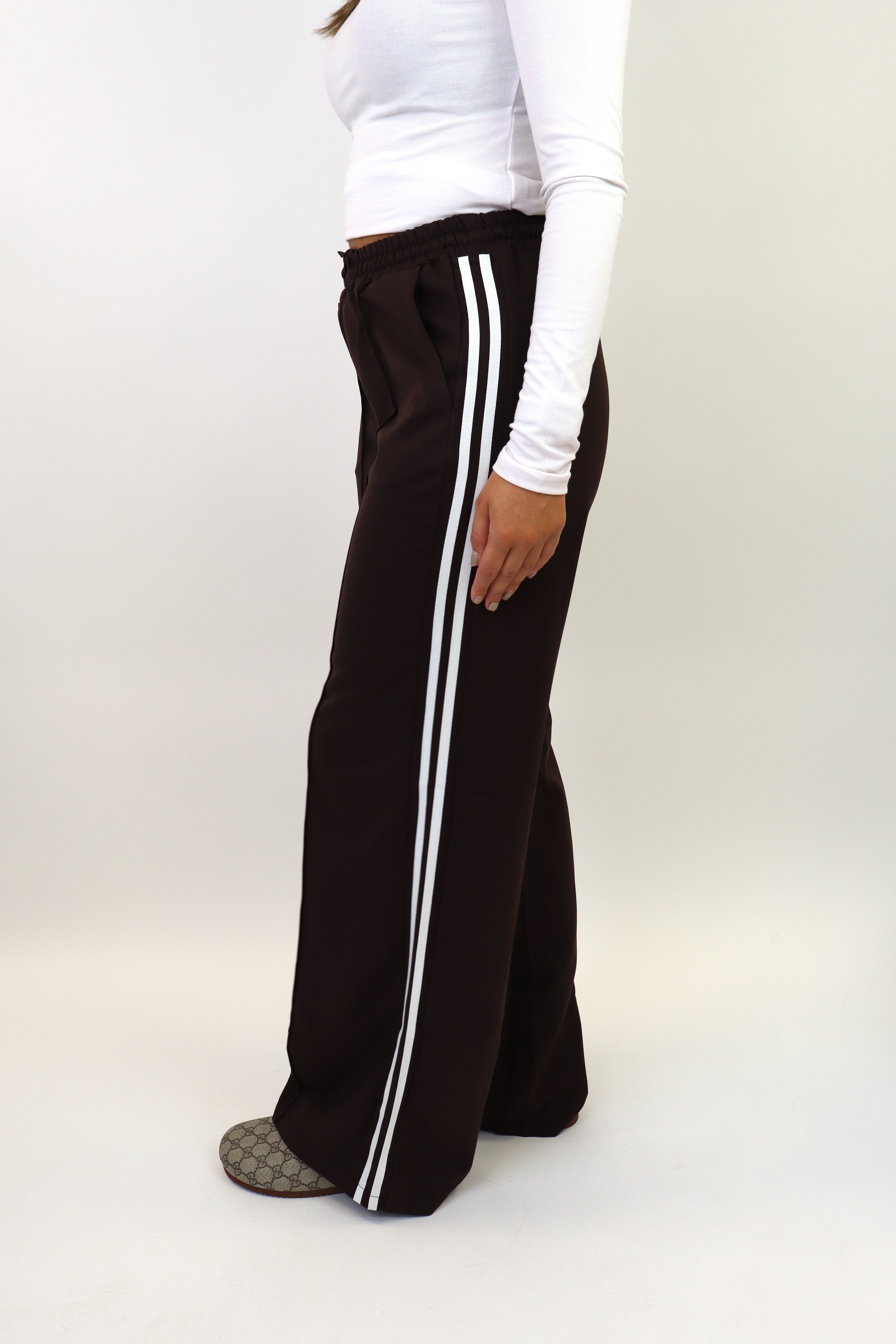 Laure Striped Pants Brown