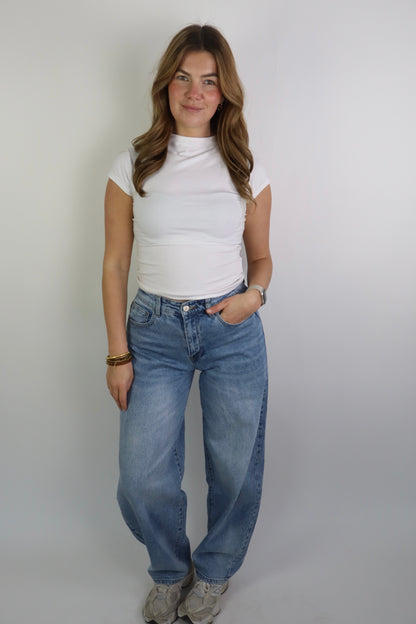 Laulia Balloon Jeans Denim T6071-1