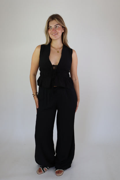 Vera Two Piece Set Black