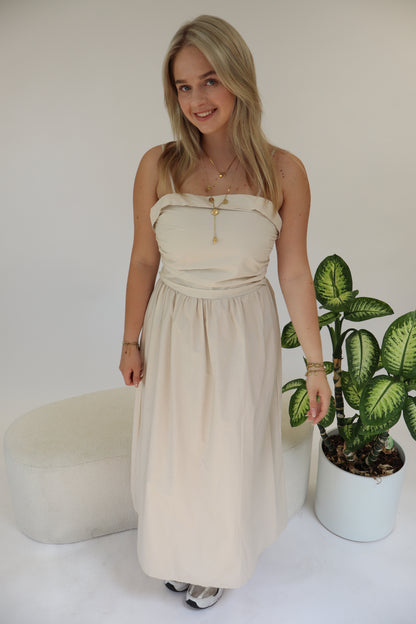 Belle Maxi Dress Beige