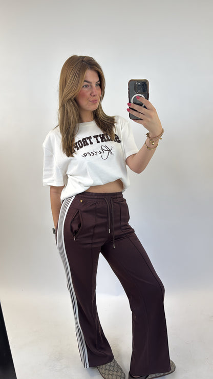 Bo Striped Pants Brown