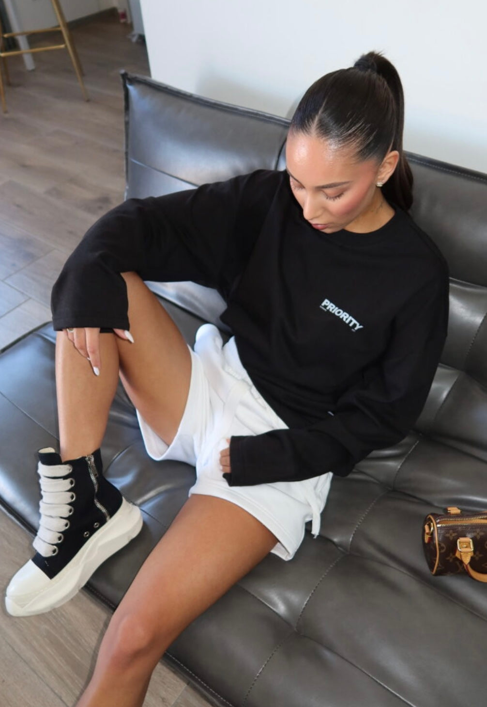 Priority Long Sleeve Zwart/Blauw
