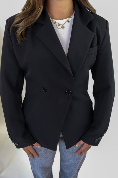 Aliye Getailleerde Blazer - Black