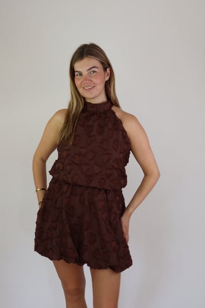 Heart Dress Brown