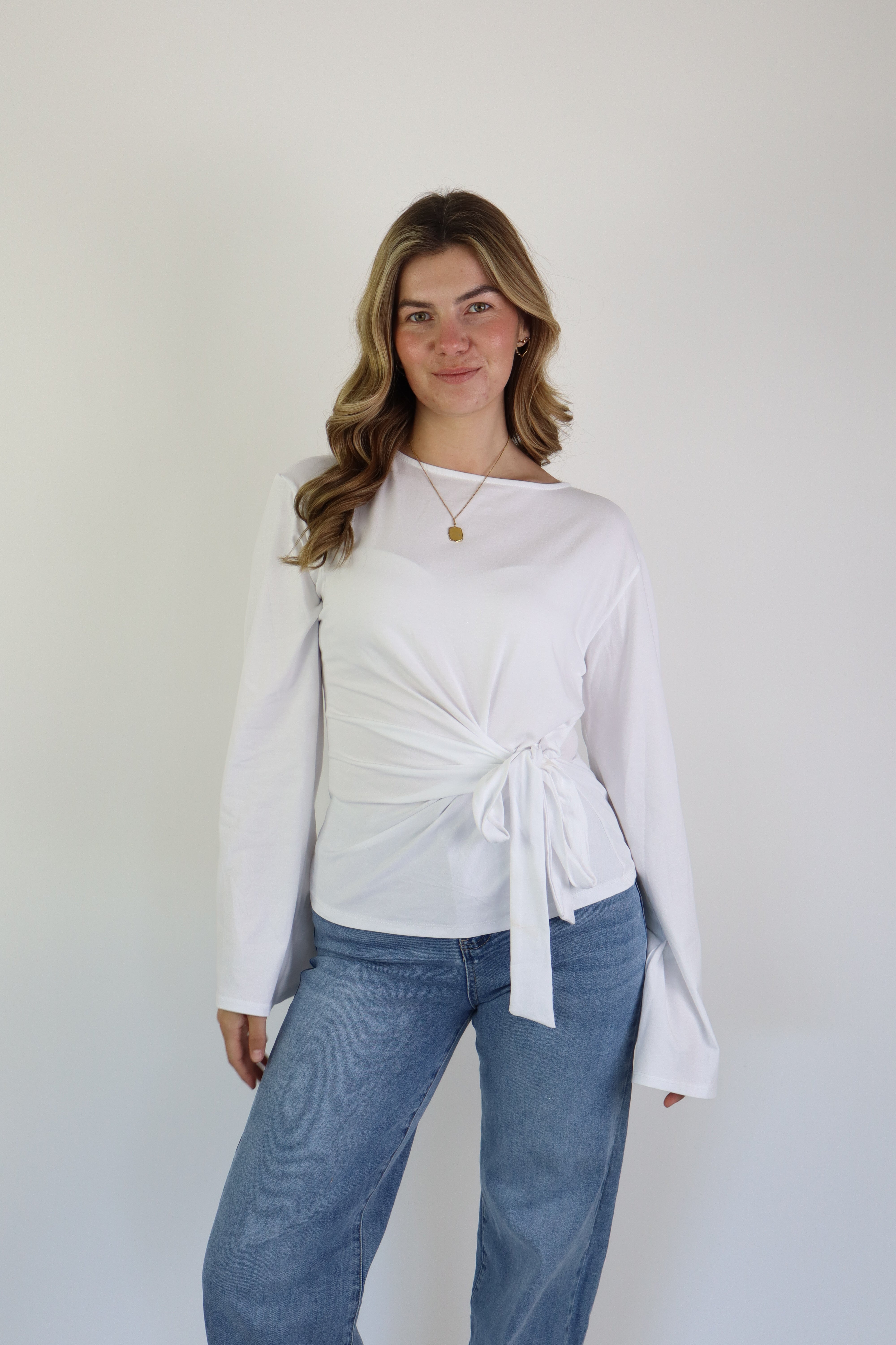 Yoëlle Long Sleeve Top White