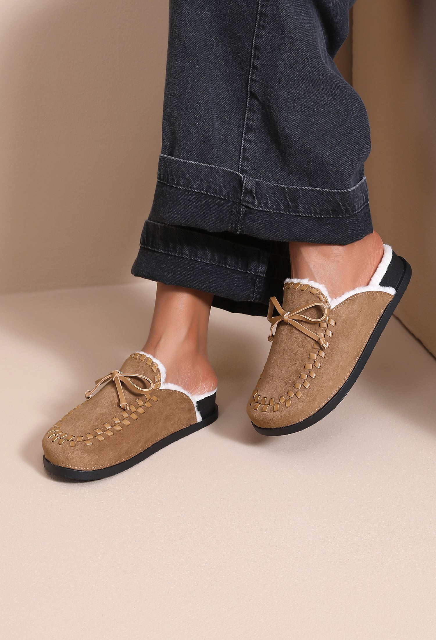 Fluffy Loafers Camel