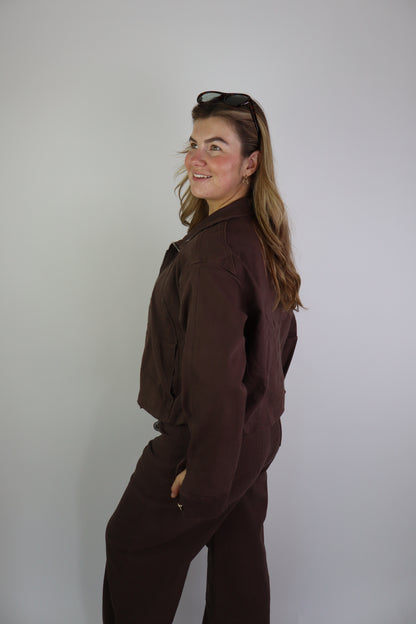 Rowena Denim Jacket Brown