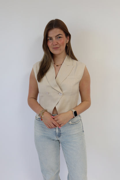 Mira Gilet Beige | V334