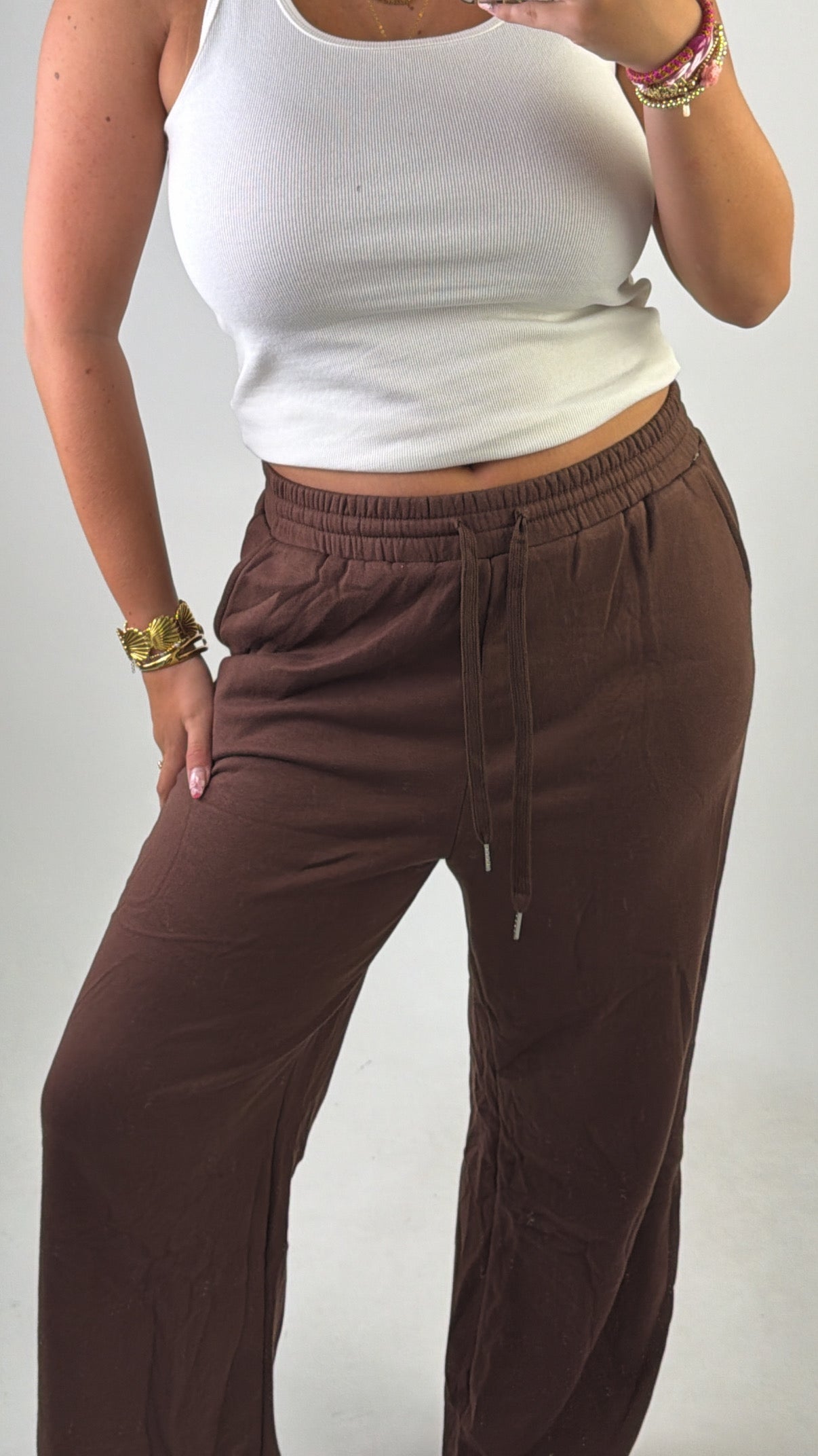 Basic Comfy Pants Brown