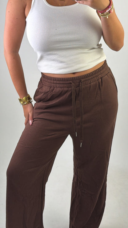 Basic Comfy Pants Brown