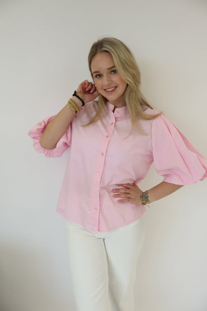 Dani Puff Blouse Pink
