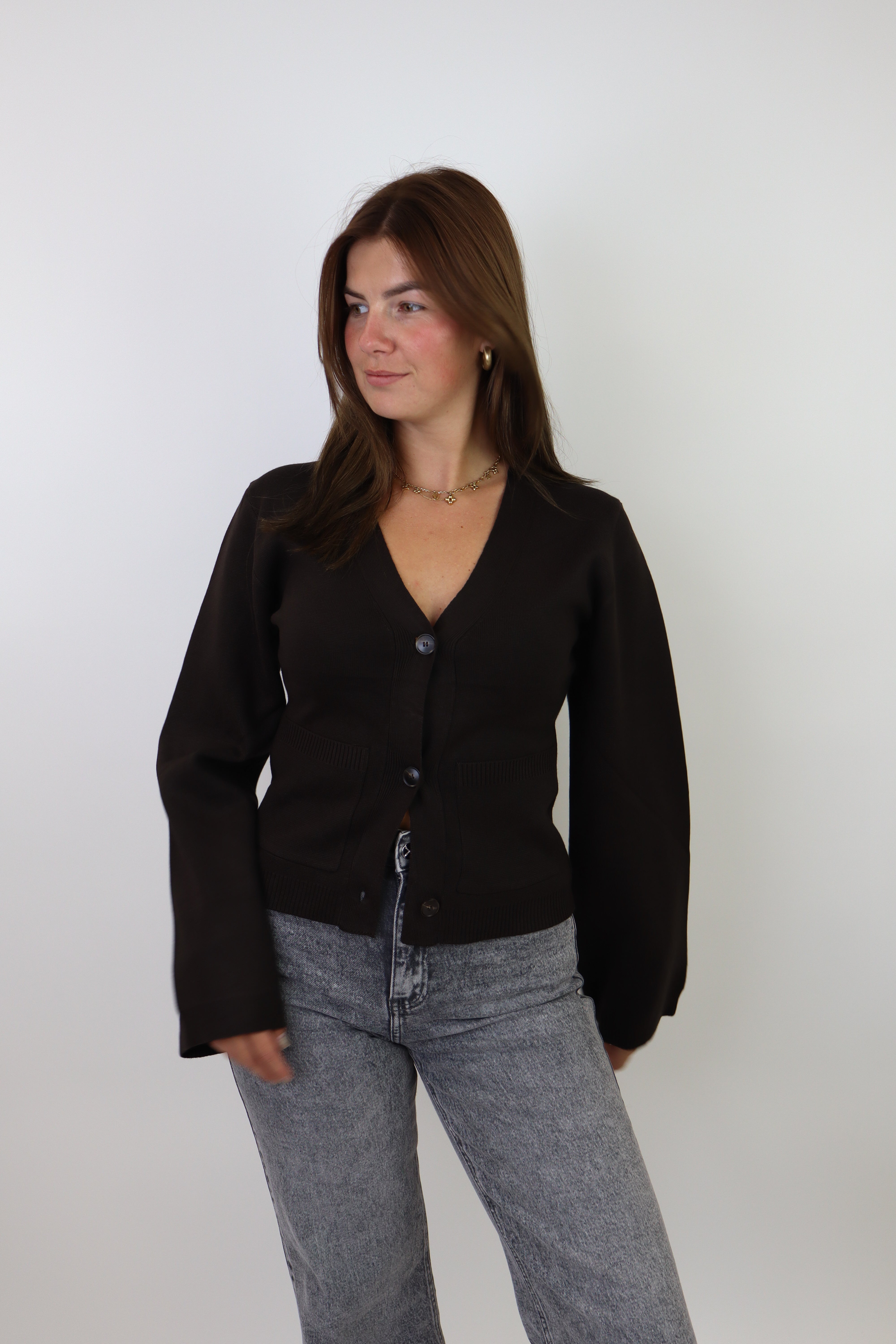 Suzie Cardigan Dark Brown