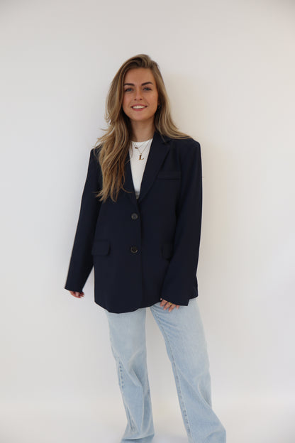 Mona Split Blazer Navy