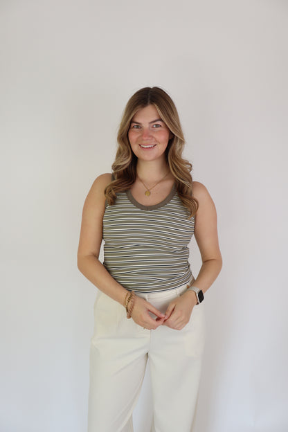 Striped Top Green