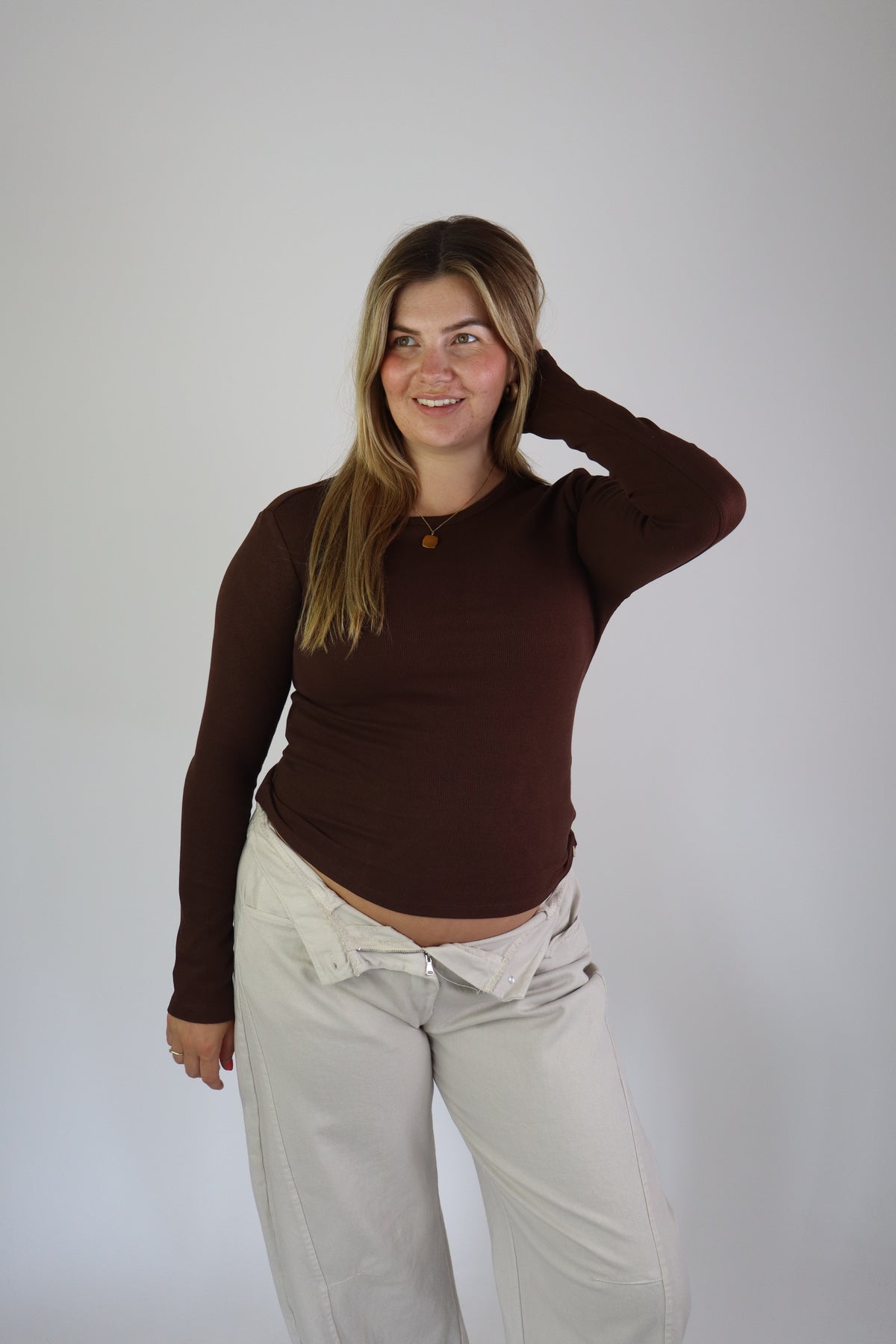 Ambika Long Sleeve Top Brown