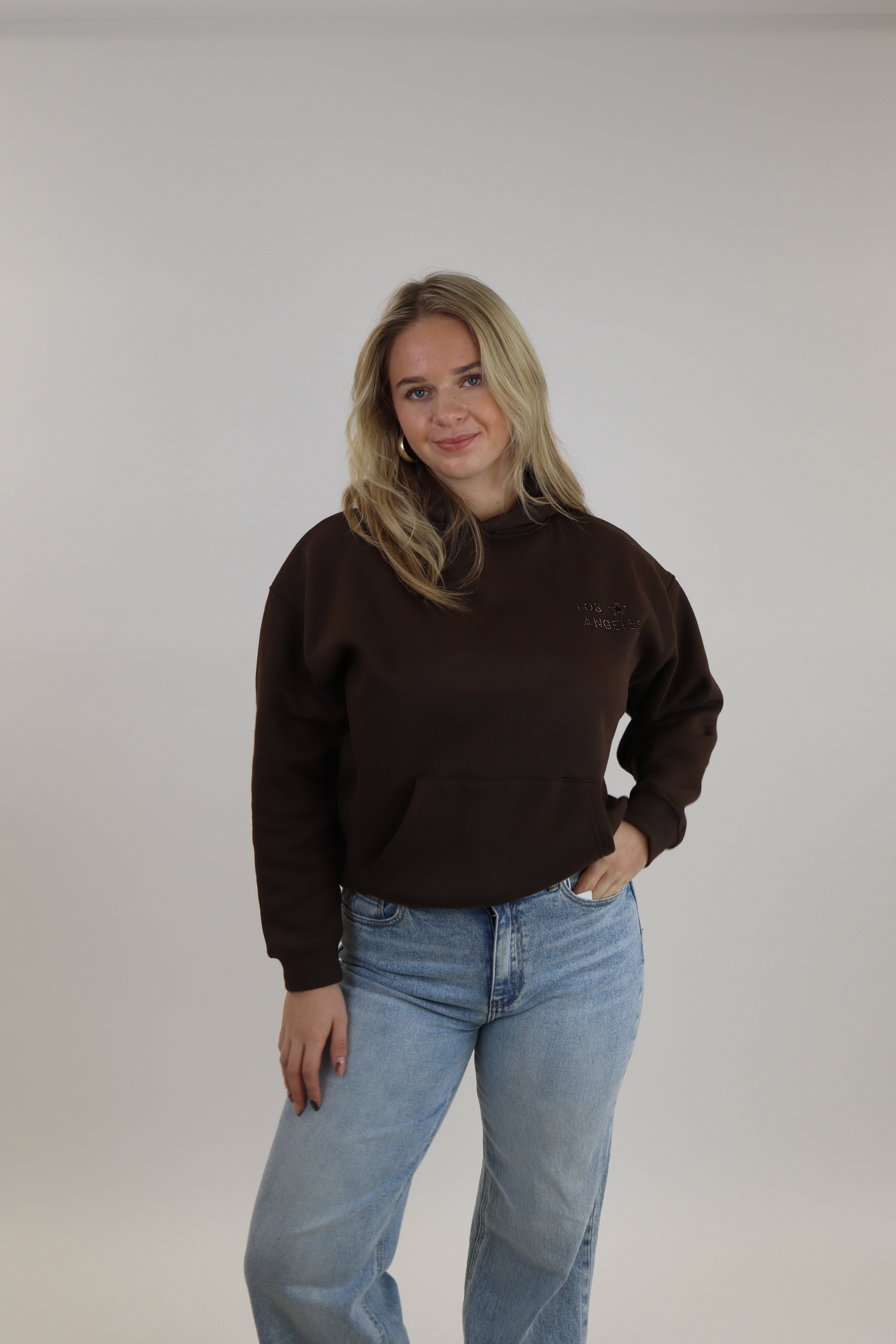 Los Angeles Hoodie Brown