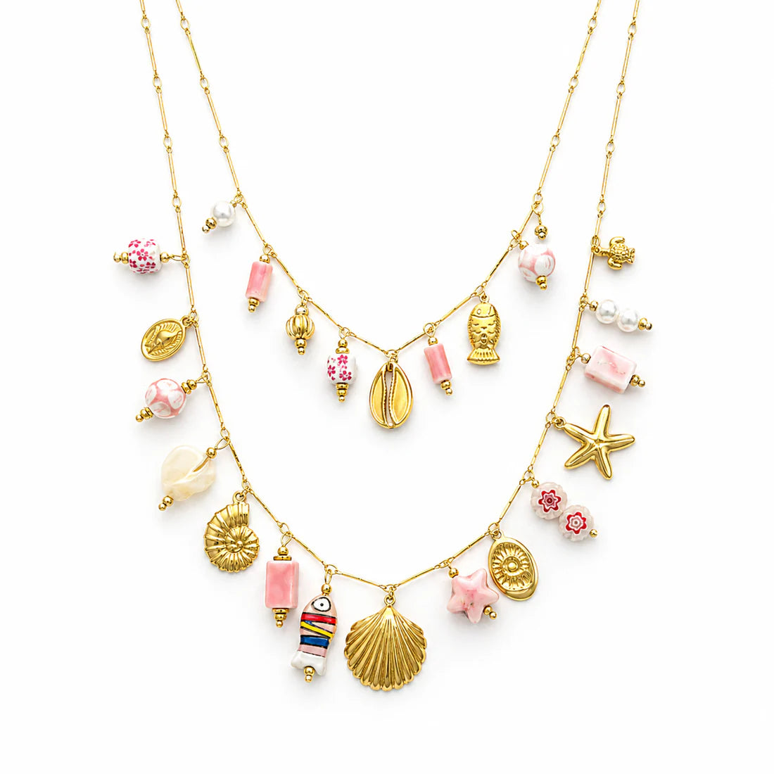 Sea Shell Double Bedel Ketting | Pre order 25/06