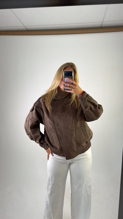 Naya Suede Jacket Brown