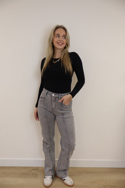 Sam Straight Leg Jeans Grey