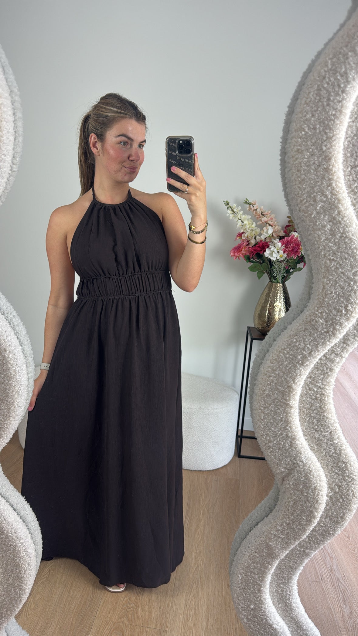 Ilse Maxi Jurk Brown