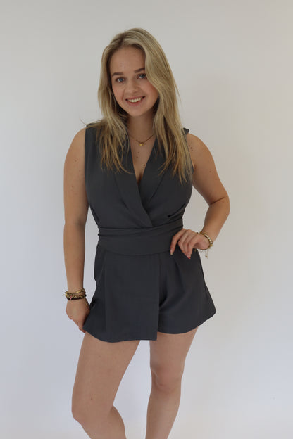 Eef Playsuit Dark Grey