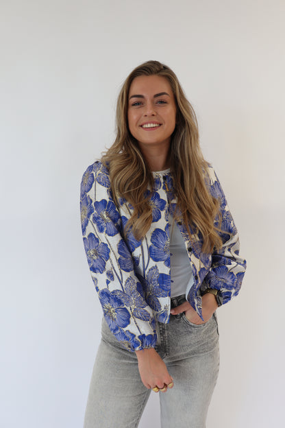 Dana Flower Top Cobalt