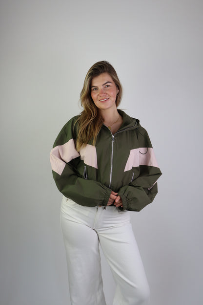 Ambika Track Jacket Green/Pink