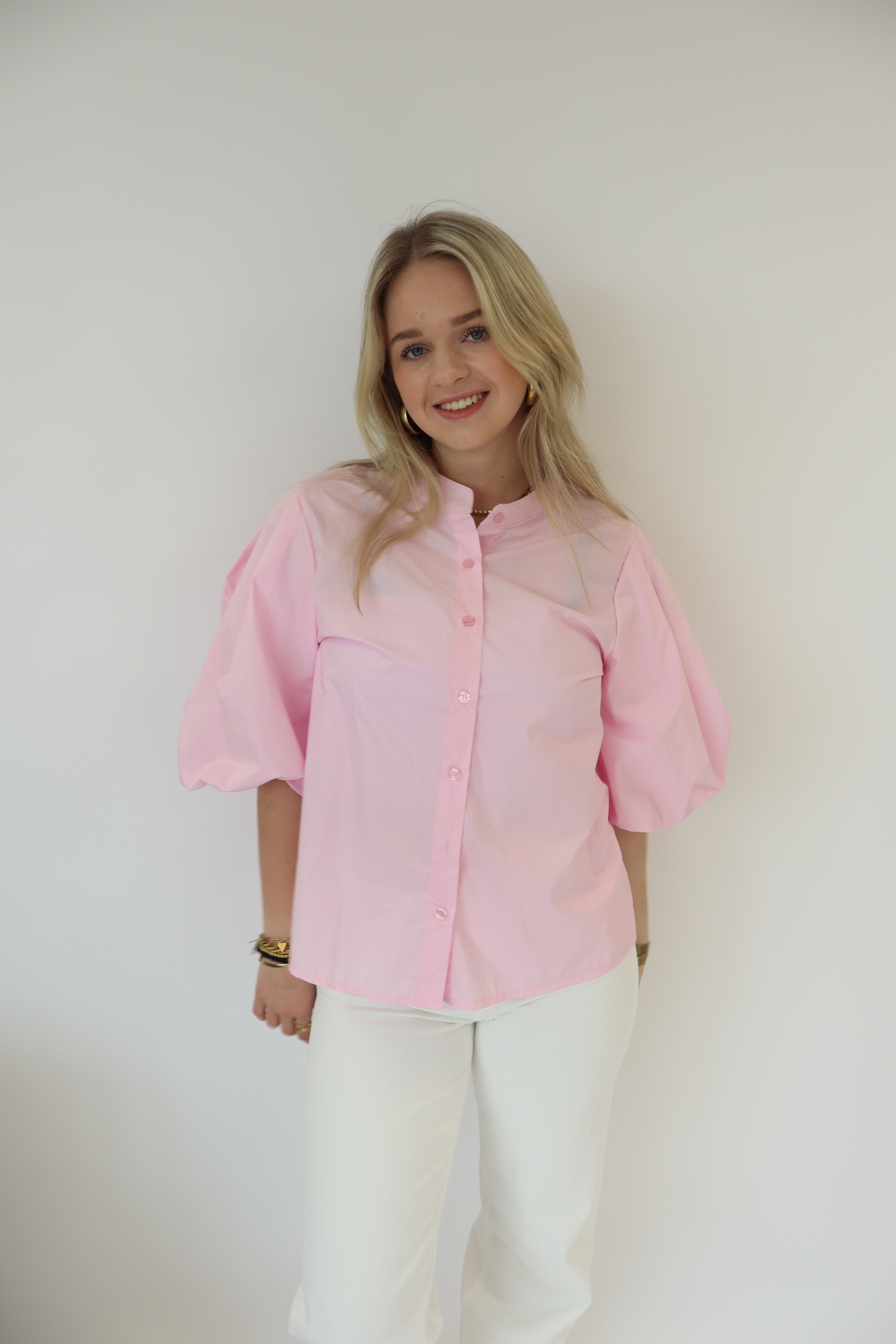 Dani Puff Blouse Pink