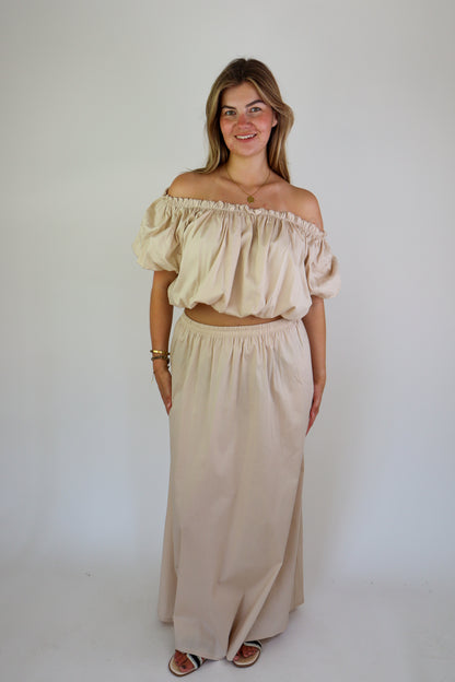 Loes Two Piece Set Beige