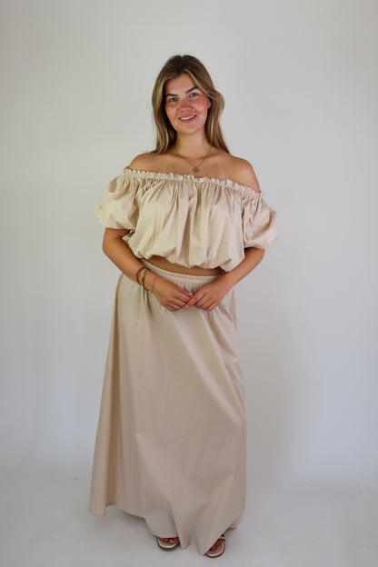 Loes Two Piece Set Beige