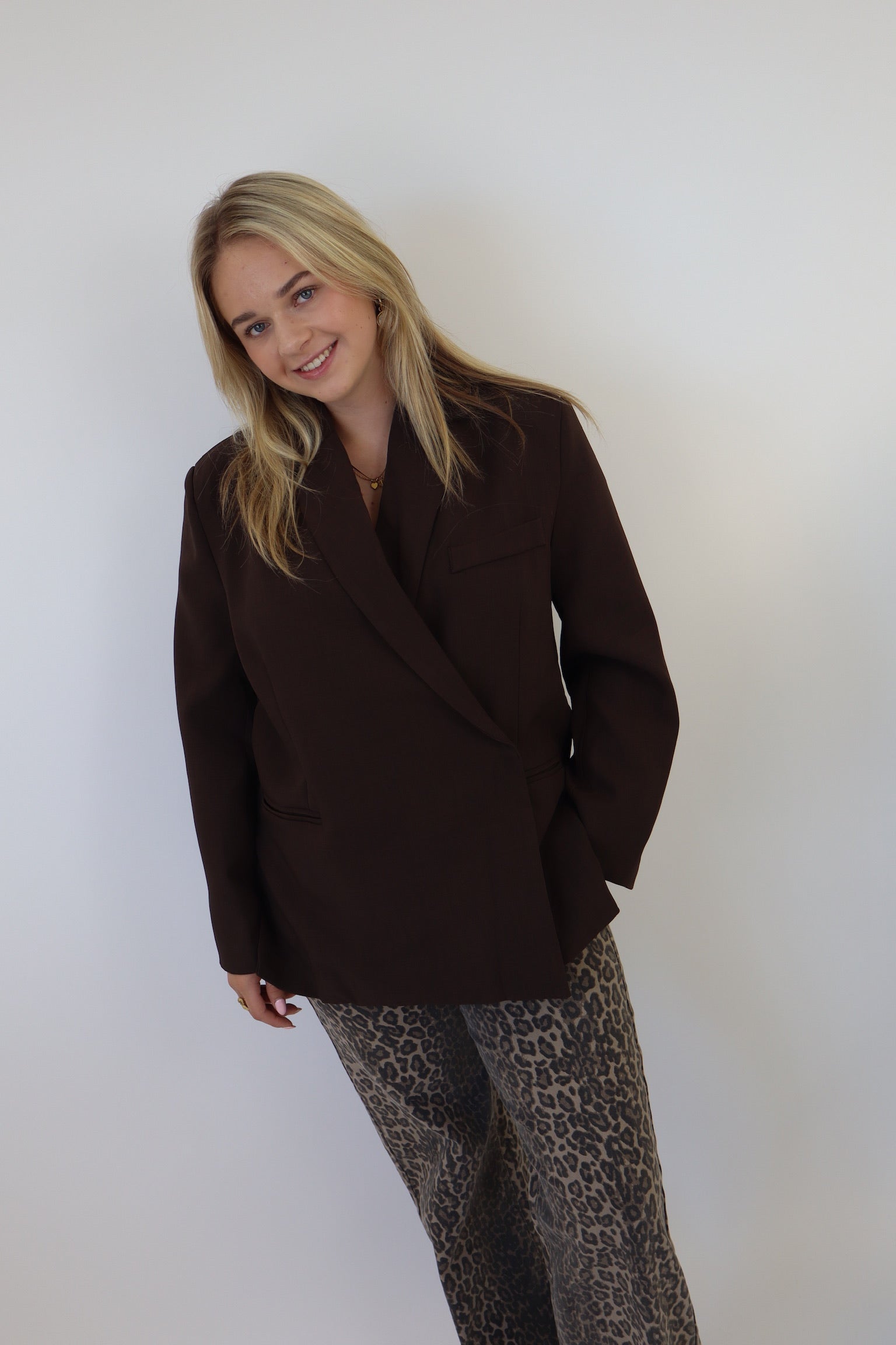 Julie Blazer Dark Brown