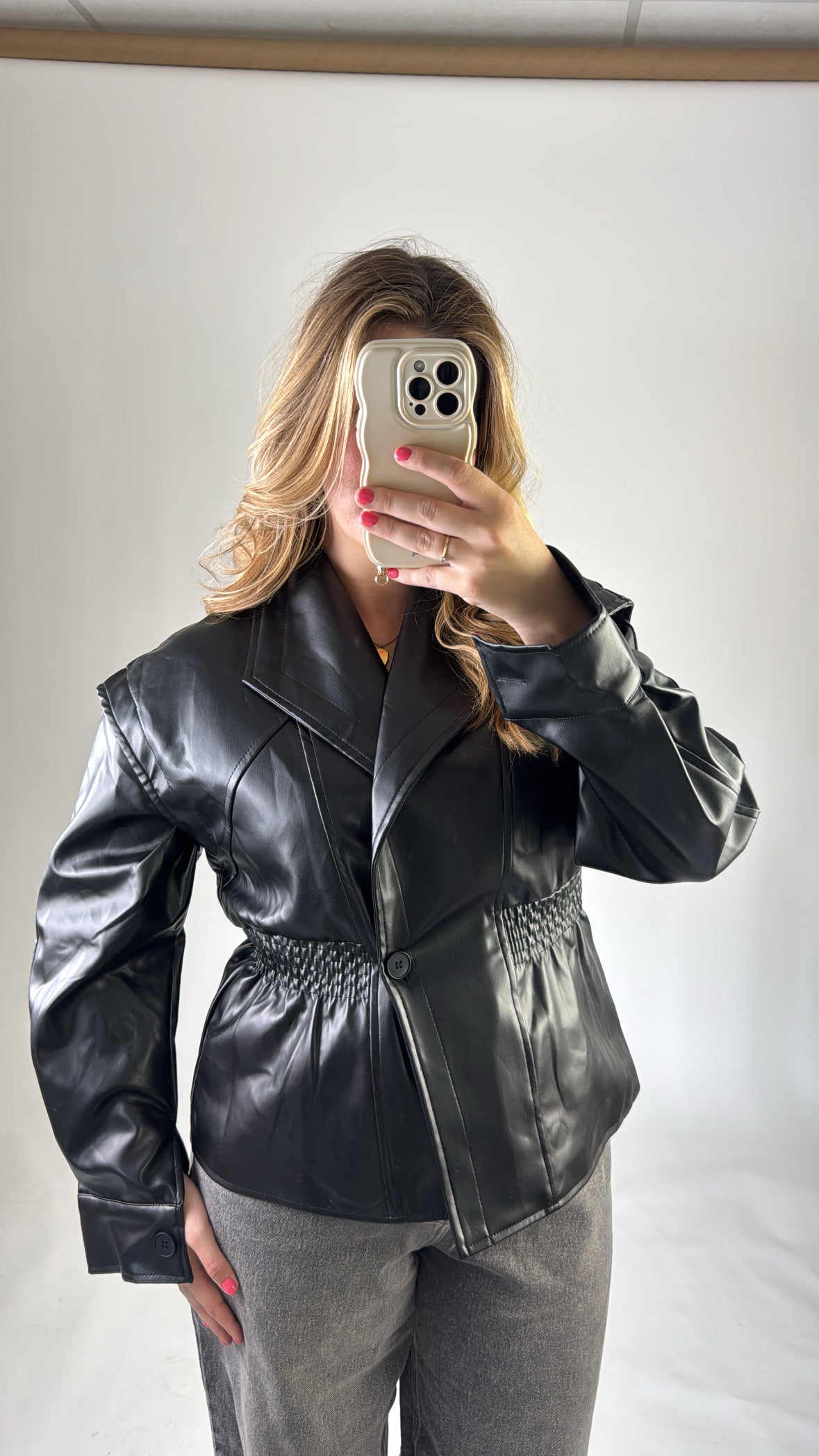 Roos Leather Jacket Black