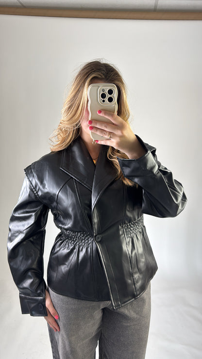 Roos Leather Jacket Black