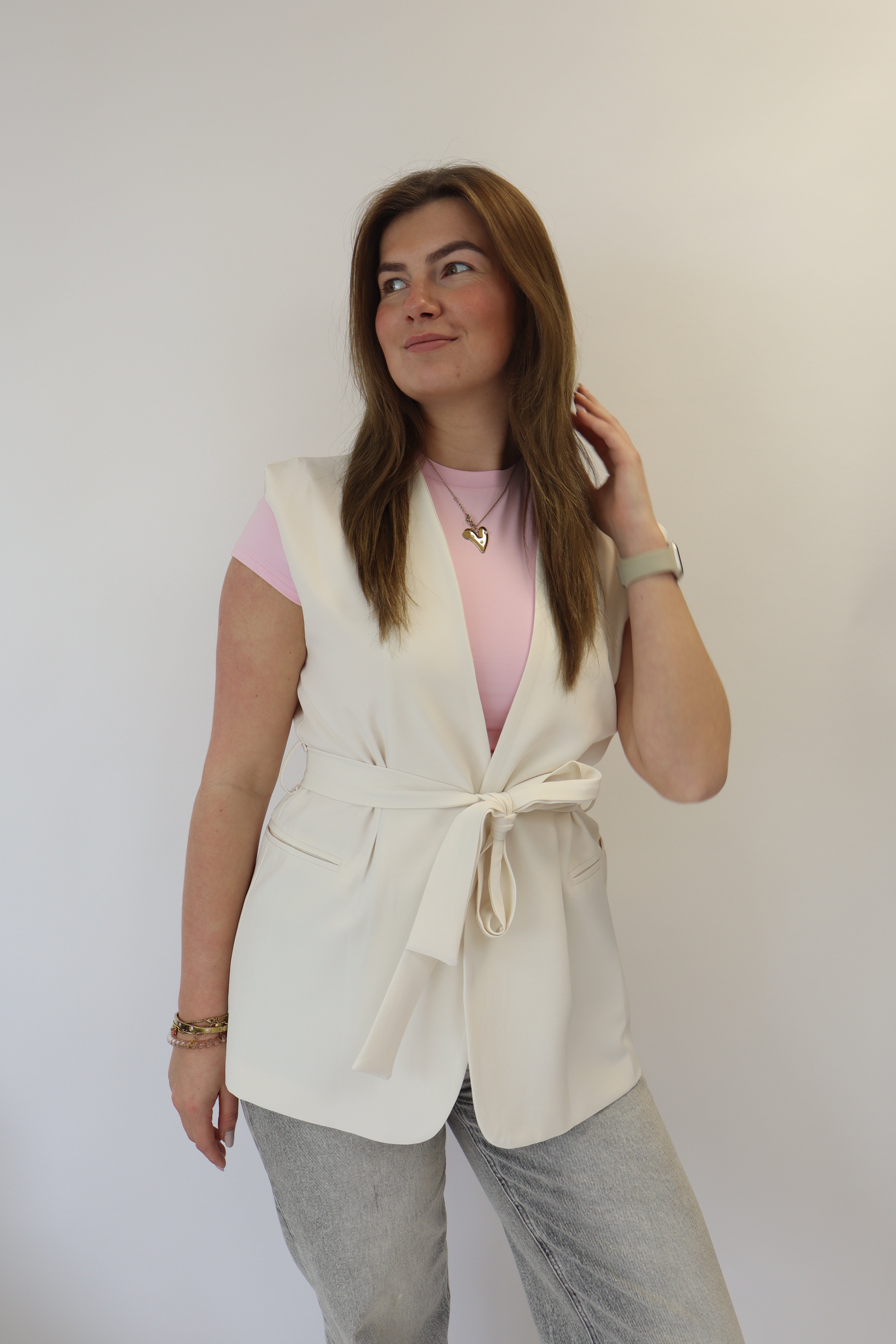 Kylie Gilet Creme
